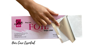 Pre Cut Foil Strips For Hair Colouring, Tinting & Dyes 100 x Long Sheets