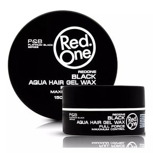 RED ONE Aqua Hair Gel Wax Full Force Maximum Control 150ML - BLACK