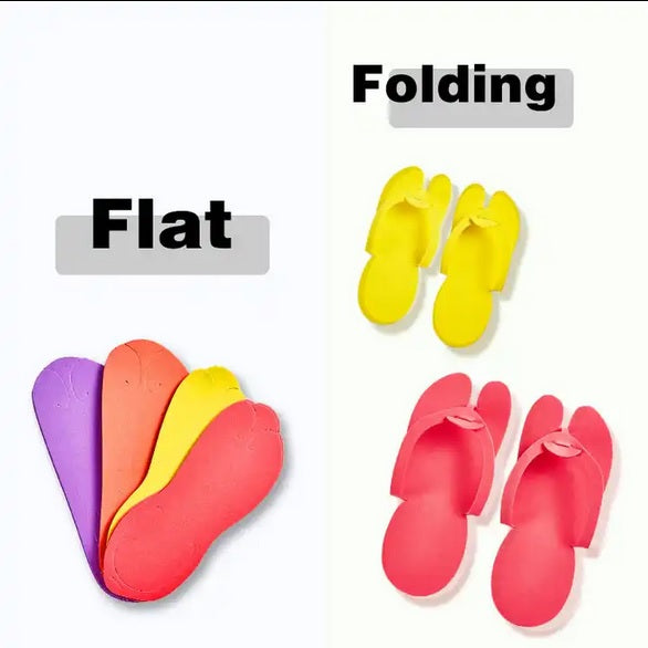 12 Pairs Disposable Flip Flops Foam Pedicure Tanning Spa Slippers
