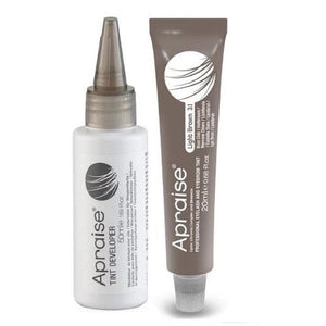 Apraise Professional LIGHT BROWN Eyelash & Eyebrow Tint with Developer