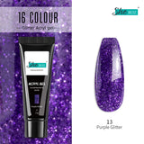 Glittery Builder UV Gel For Quick Extension 13 - Purple Glitter