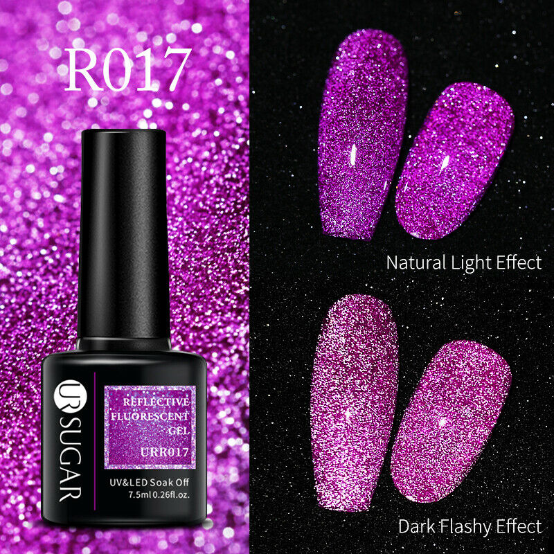 Reflective Glitter Gel Polish Soak Off Nail Gel Varnish UR017